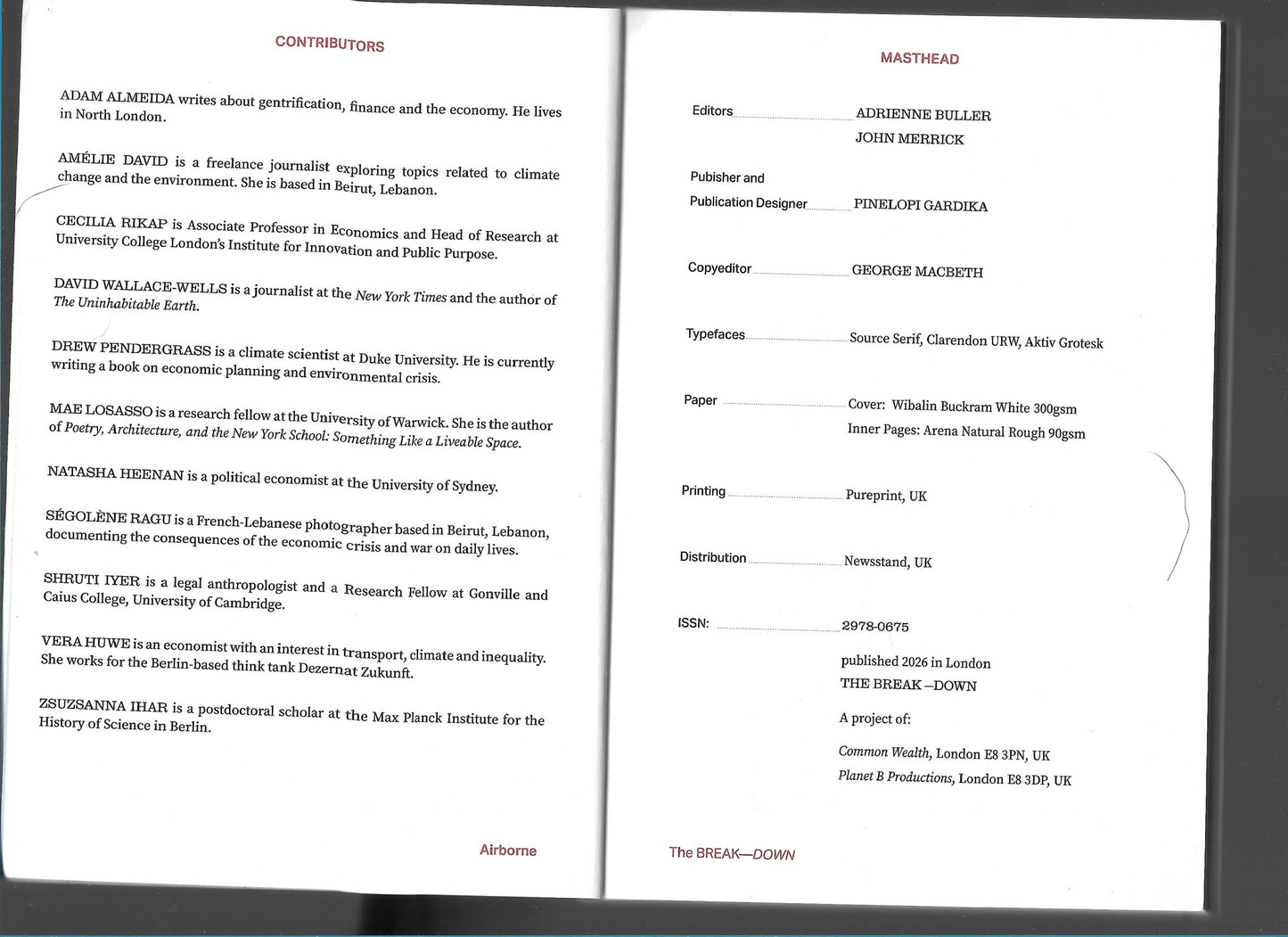 THE BREAK-DOWN. ISSUE #3: AIRBORNE.
